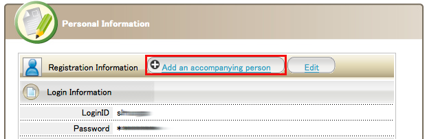 Add a accompanying person